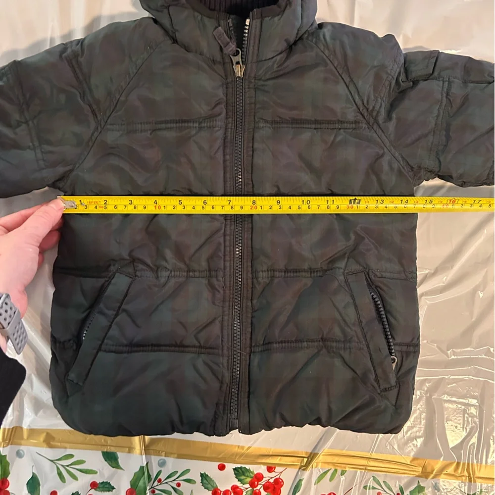 Babygap Plaid Puffer Navy/green‎ 3T